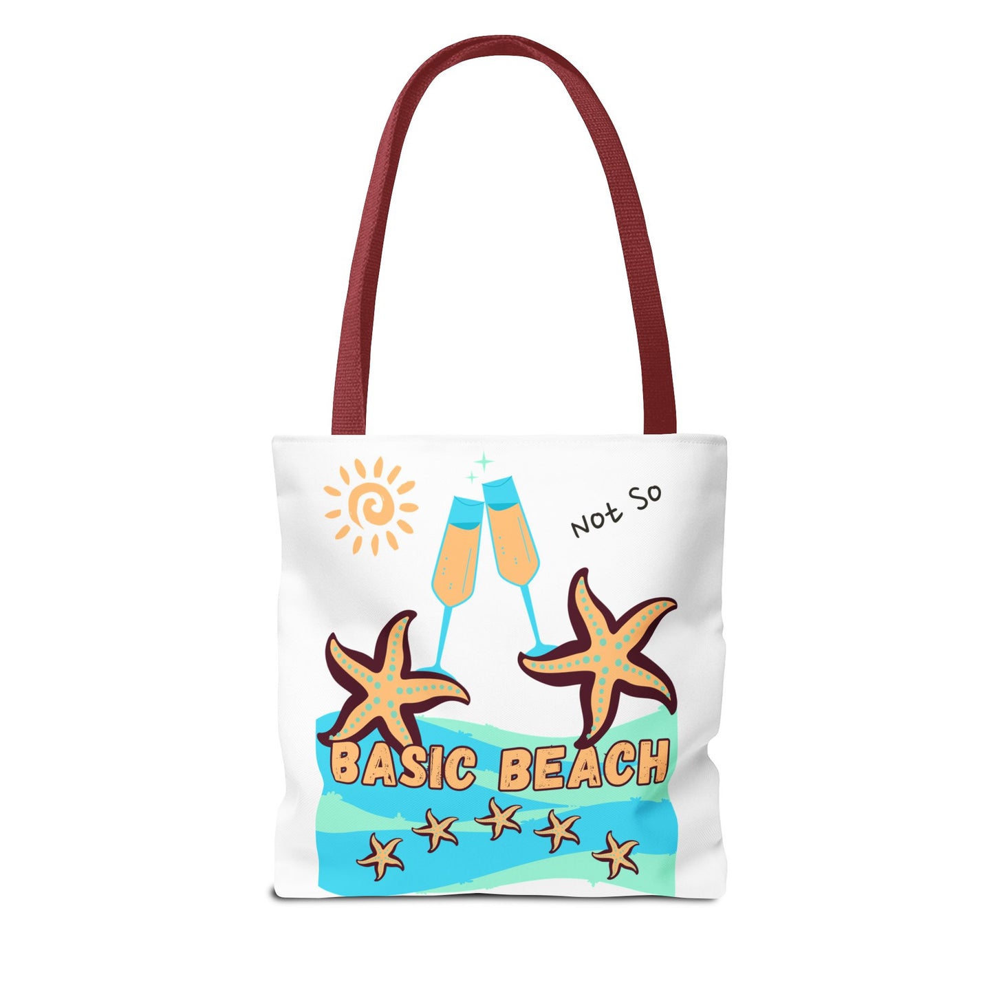 Not So Basic Beach Blue Star Tote Bag (AOP)