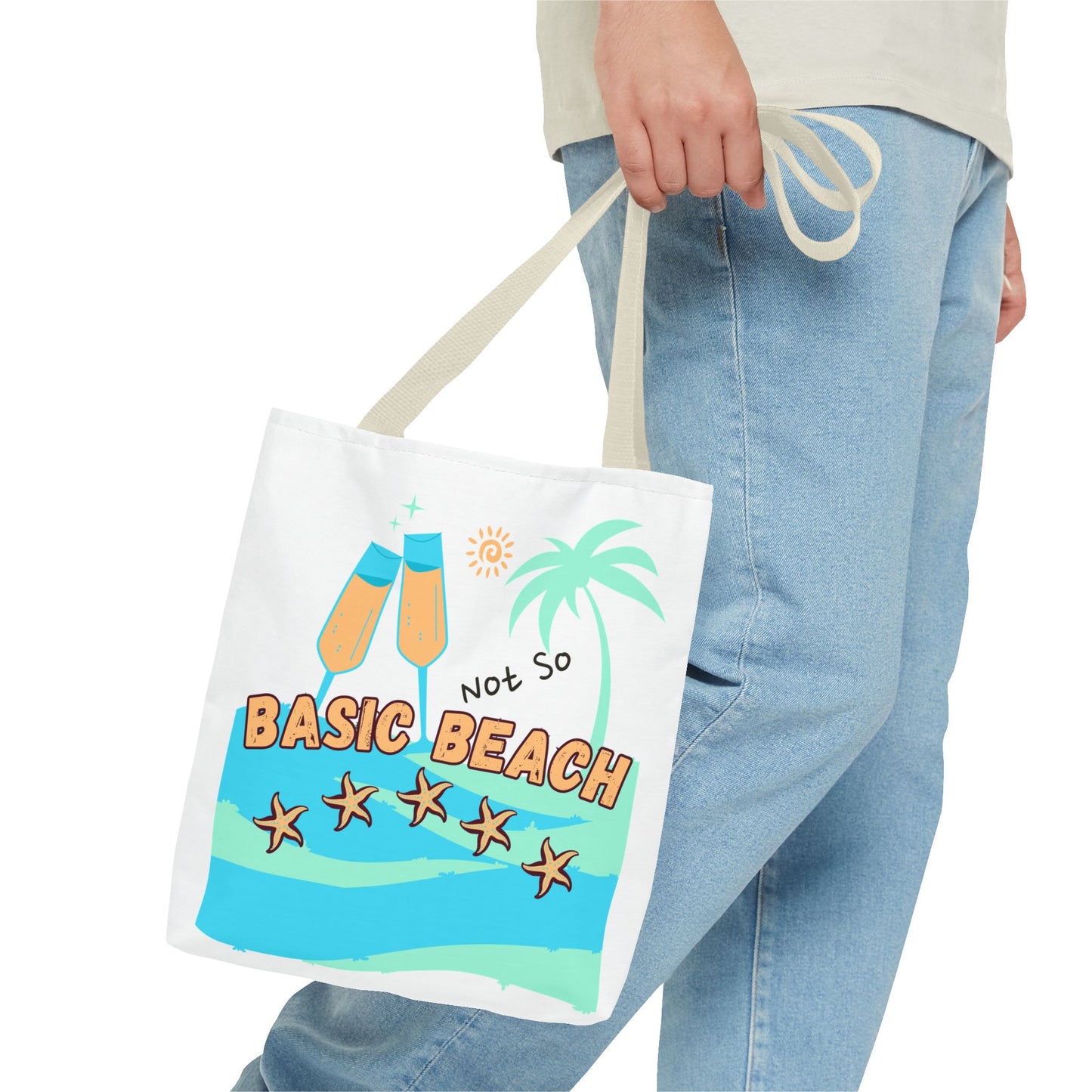 Not so basic Beach BlueTote Bag (AOP)