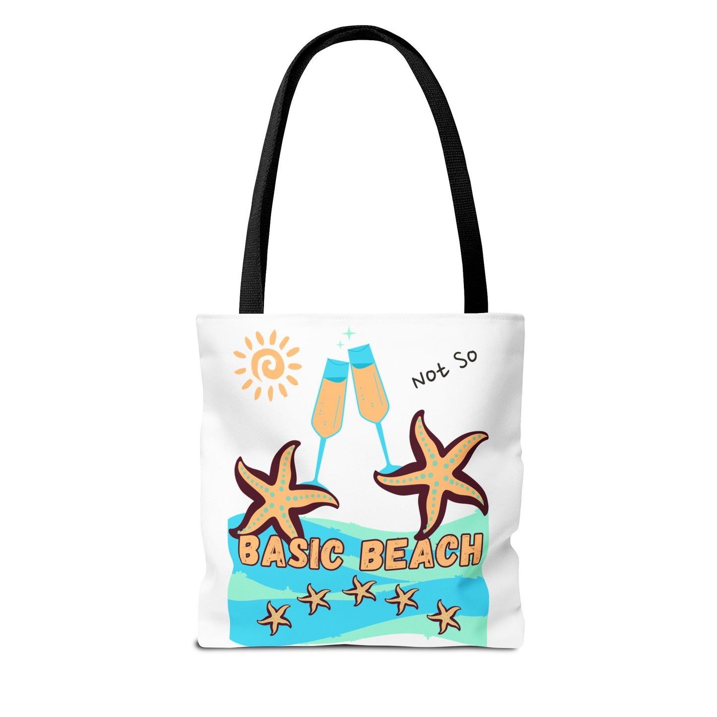 Not So Basic Beach Blue Star Tote Bag (AOP)