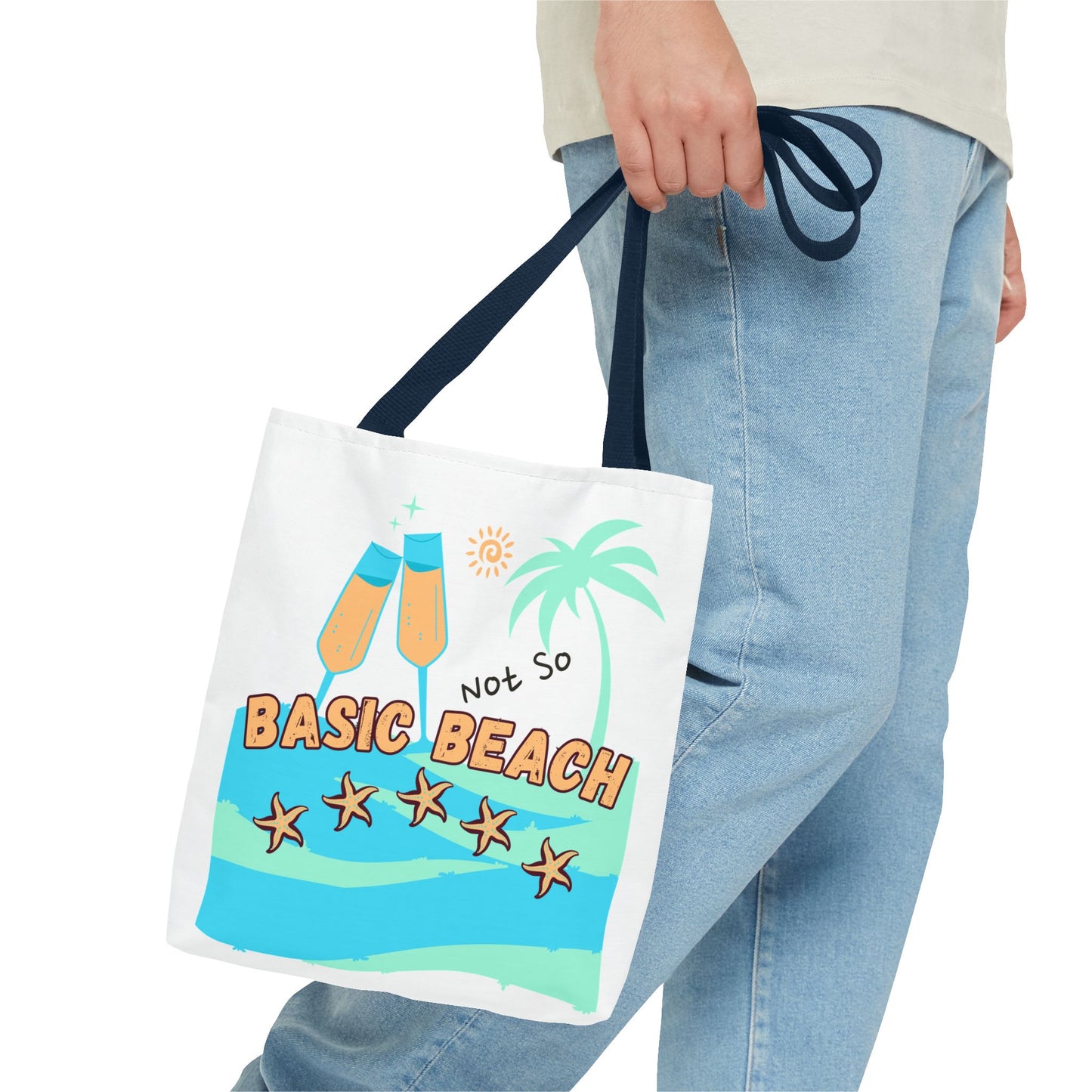 Not so basic Beach BlueTote Bag (AOP)