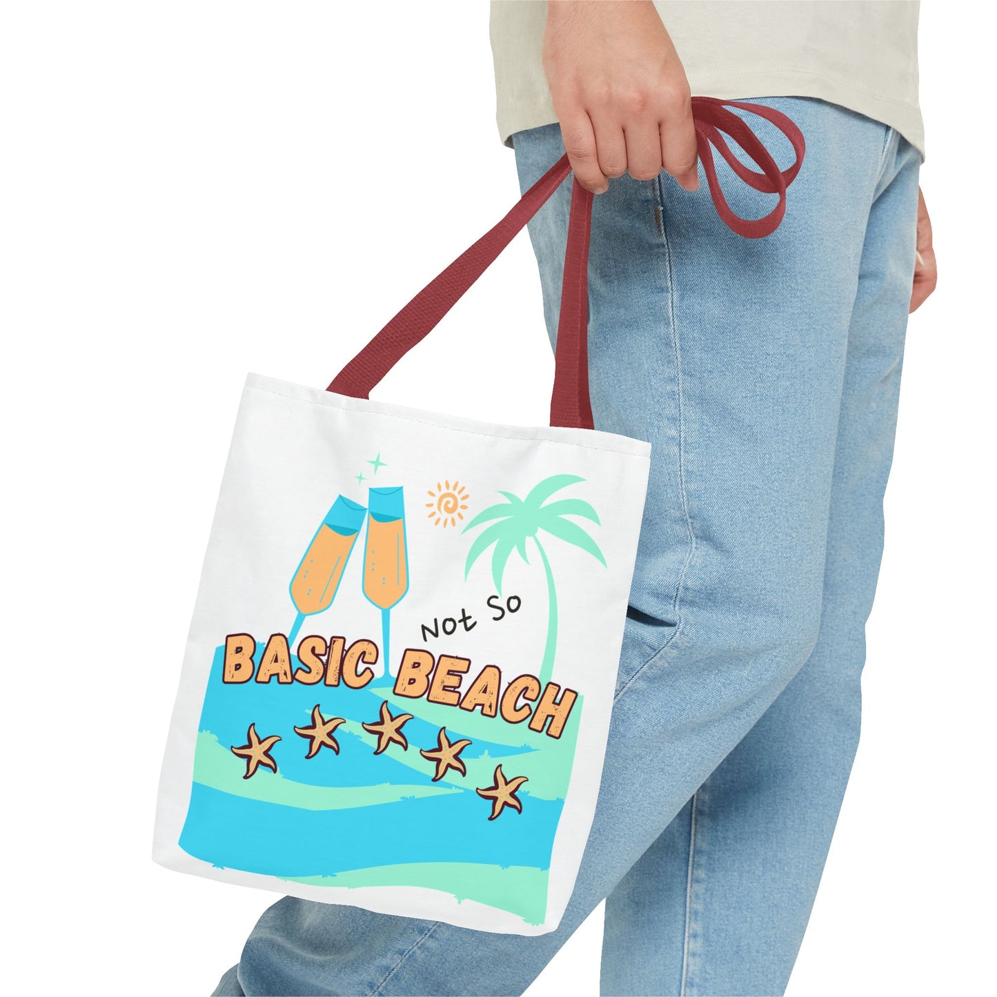 Not so basic Beach BlueTote Bag (AOP)