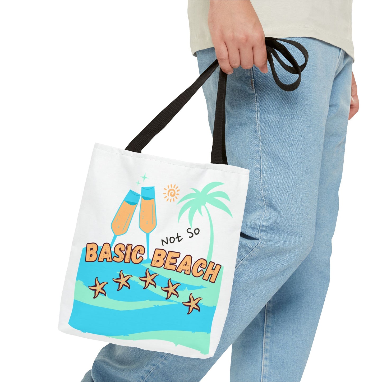 Not so basic Beach BlueTote Bag (AOP)